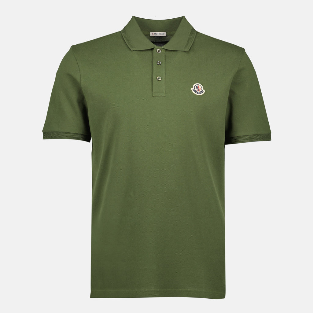 Polos Polo en coton piqué Moncler Vert Homme