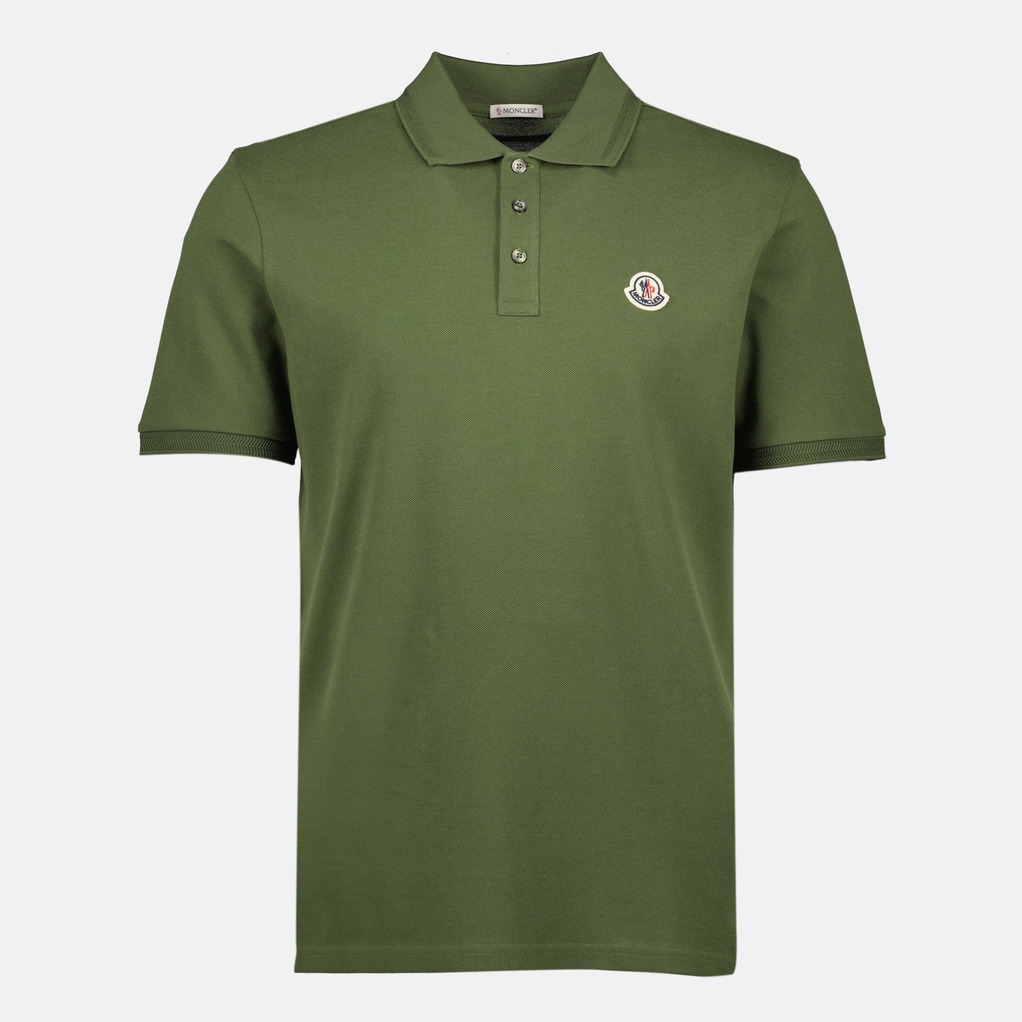 Polos Polo en coton piqué Moncler Vert Homme