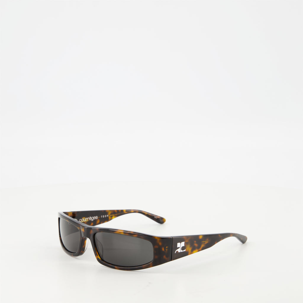 Lunettes Lunettes de soleil Tech Courrèges Marron Homme