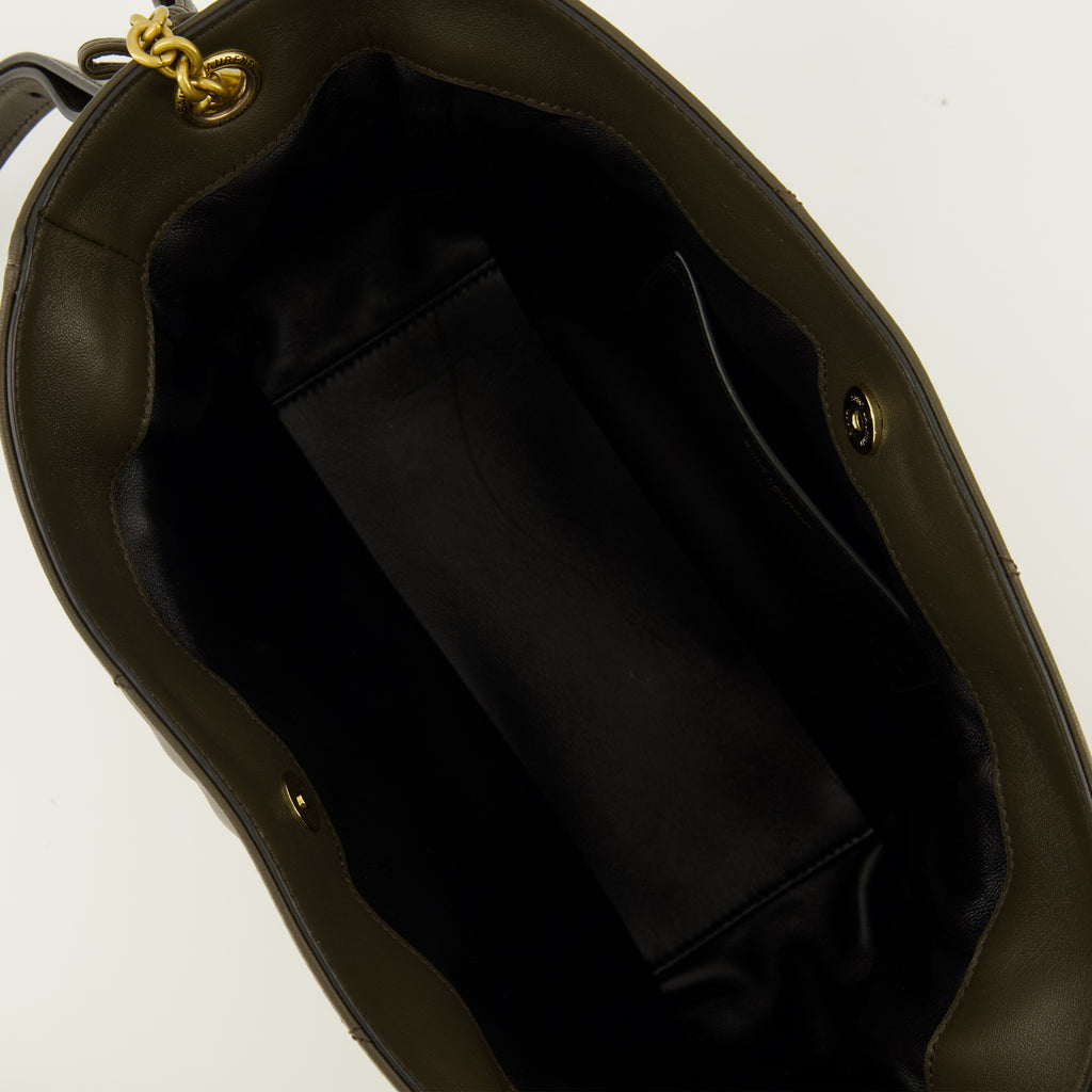 Sacs seau Sac Jamie shoulder pouch en cuir kaki Saint Laurent Kaki Femme