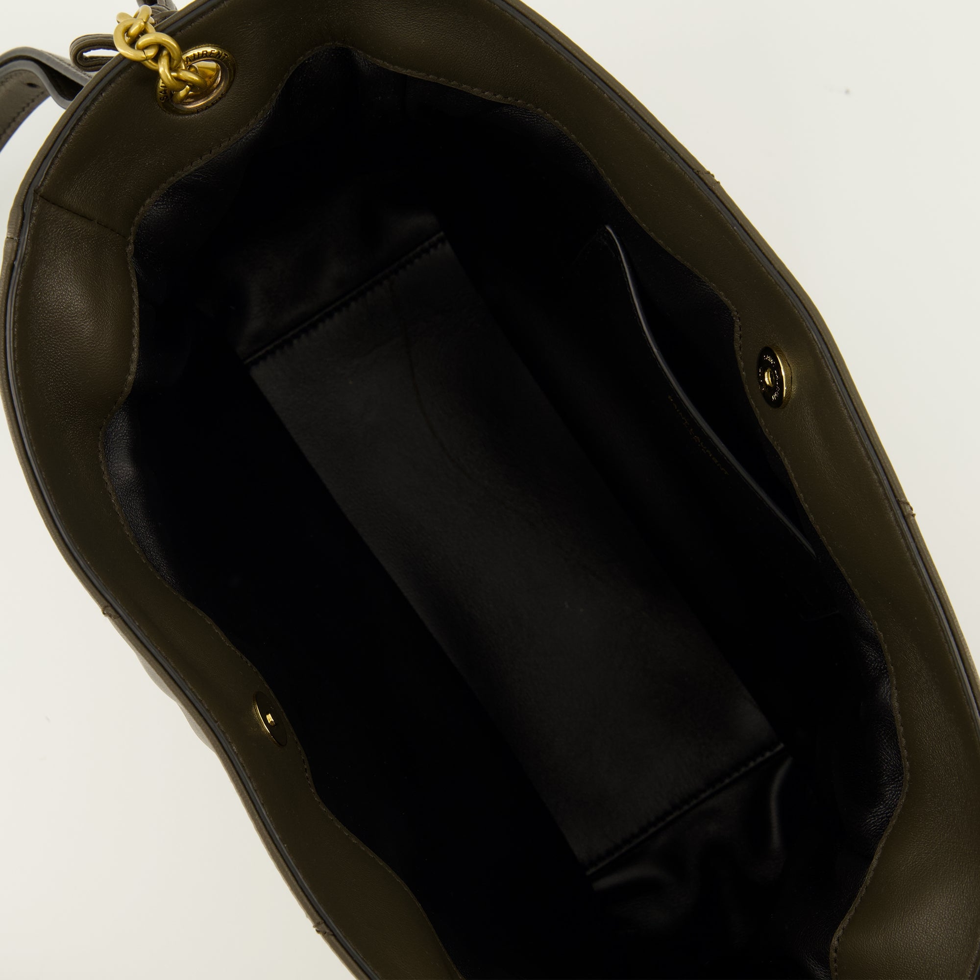 Sacs seau Sac Jamie shoulder pouch en cuir kaki Saint Laurent Kaki Femme