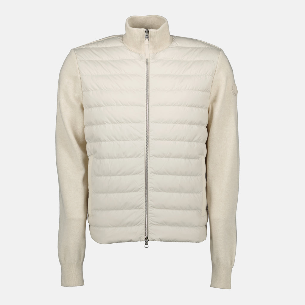 Image de l'article Cardigan bi-matière de la marque Moncler pour Homme - Saison Automne-Hiver 2025 - Vue de Face