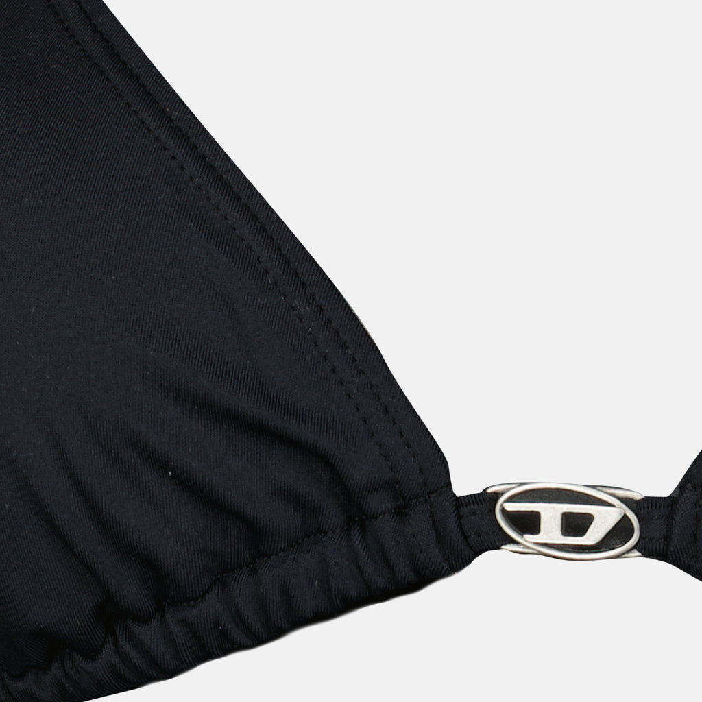 Bild des schwarzen Nylon-Bikini-Oberteils Elettra von Diesel für Frauen - Frühjahr/Sommer 2026 - Detailansicht_1