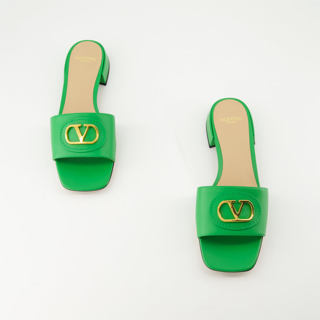 Zapatos abiertos Mules VLogo Valentino Garavani Verde Femme