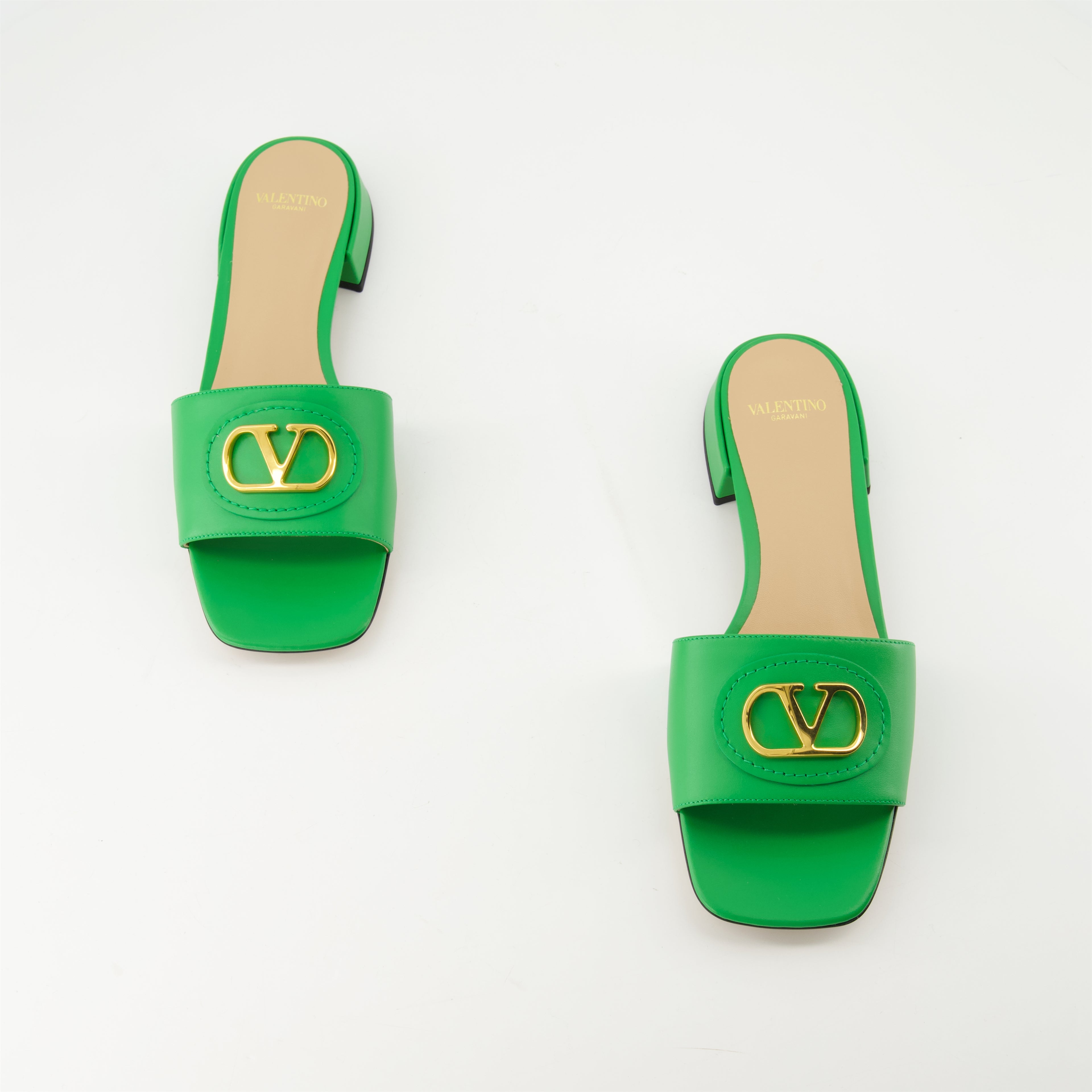 Zapatos abiertos Mules VLogo Valentino Garavani Verde Femme