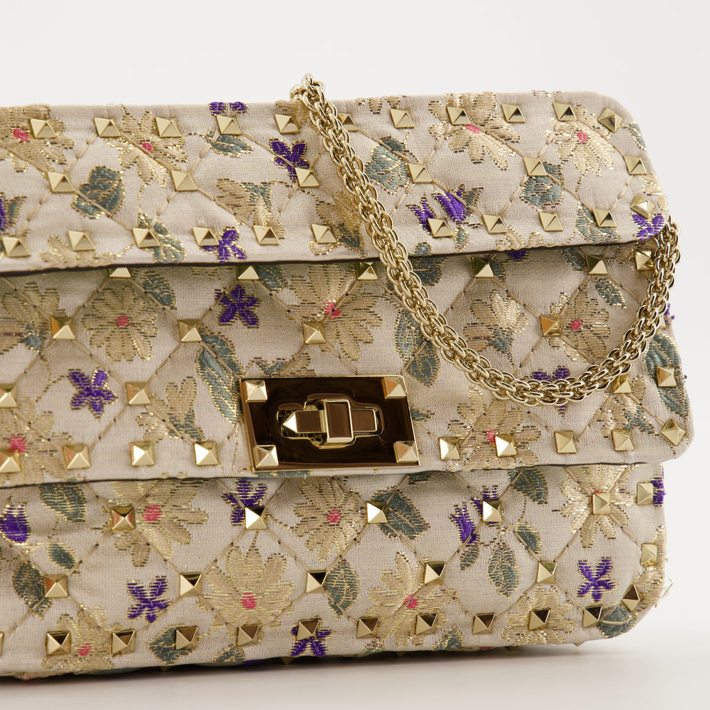 Sacs à main et épaule ロックスタッドスパイクスモールバッグ Valentino Garavani Multicolore Femme