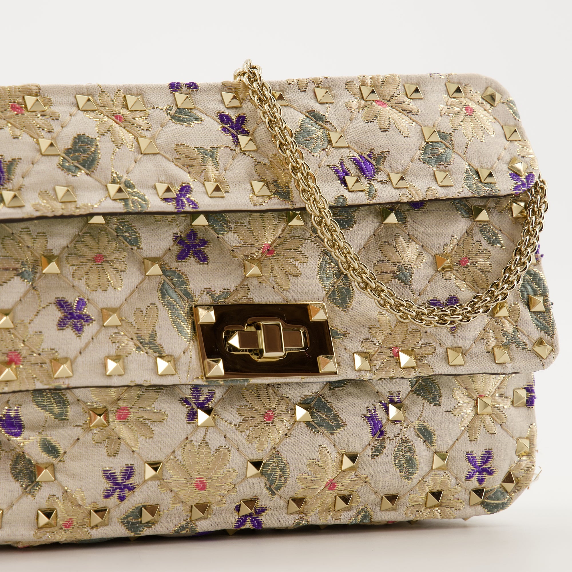 Sacs à main et épaule ロックスタッドスパイクスモールバッグ Valentino Garavani Multicolore Femme