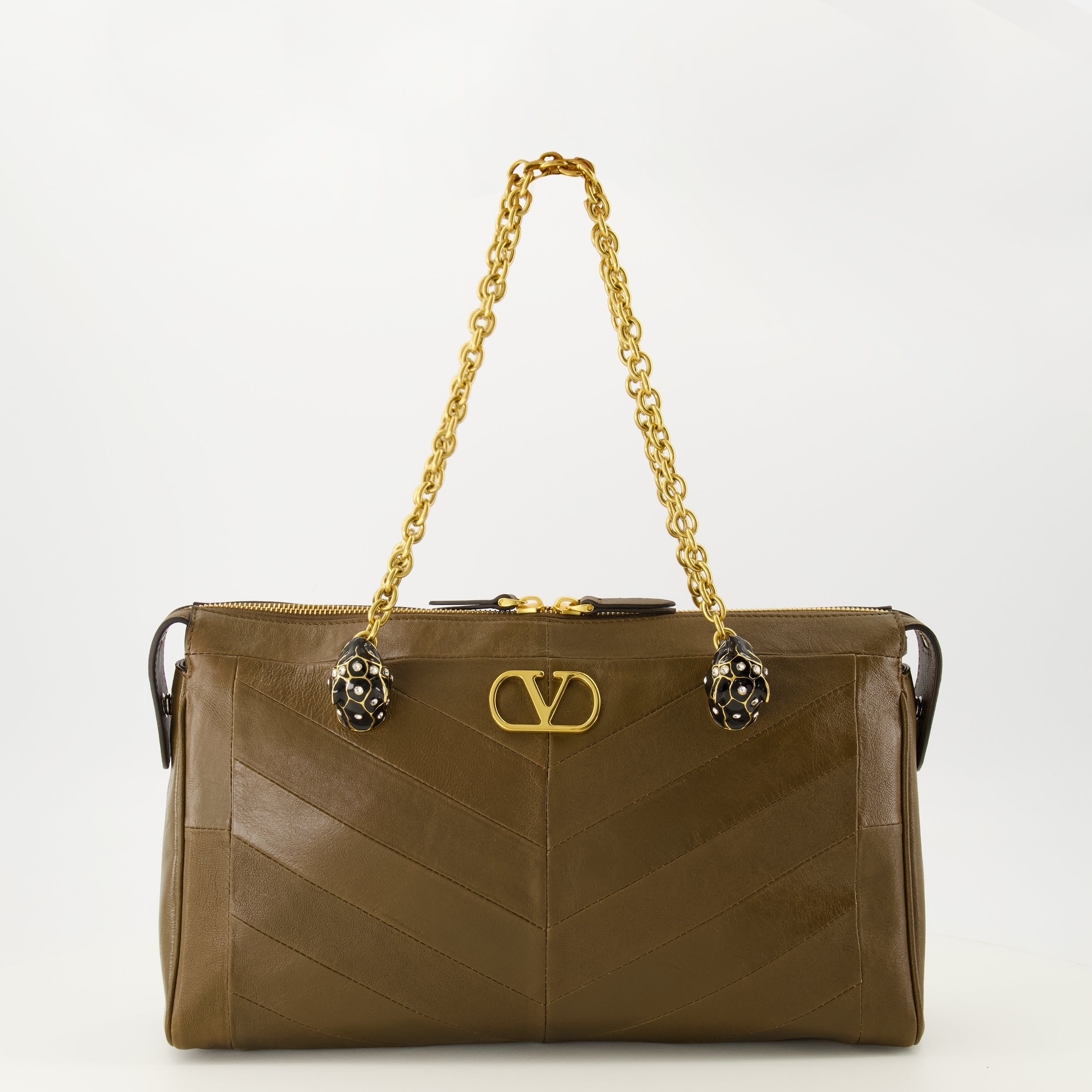 Sacs bandoulière Sac Panthea en cuir nappa marron Valentino Garavani Marron Femme
