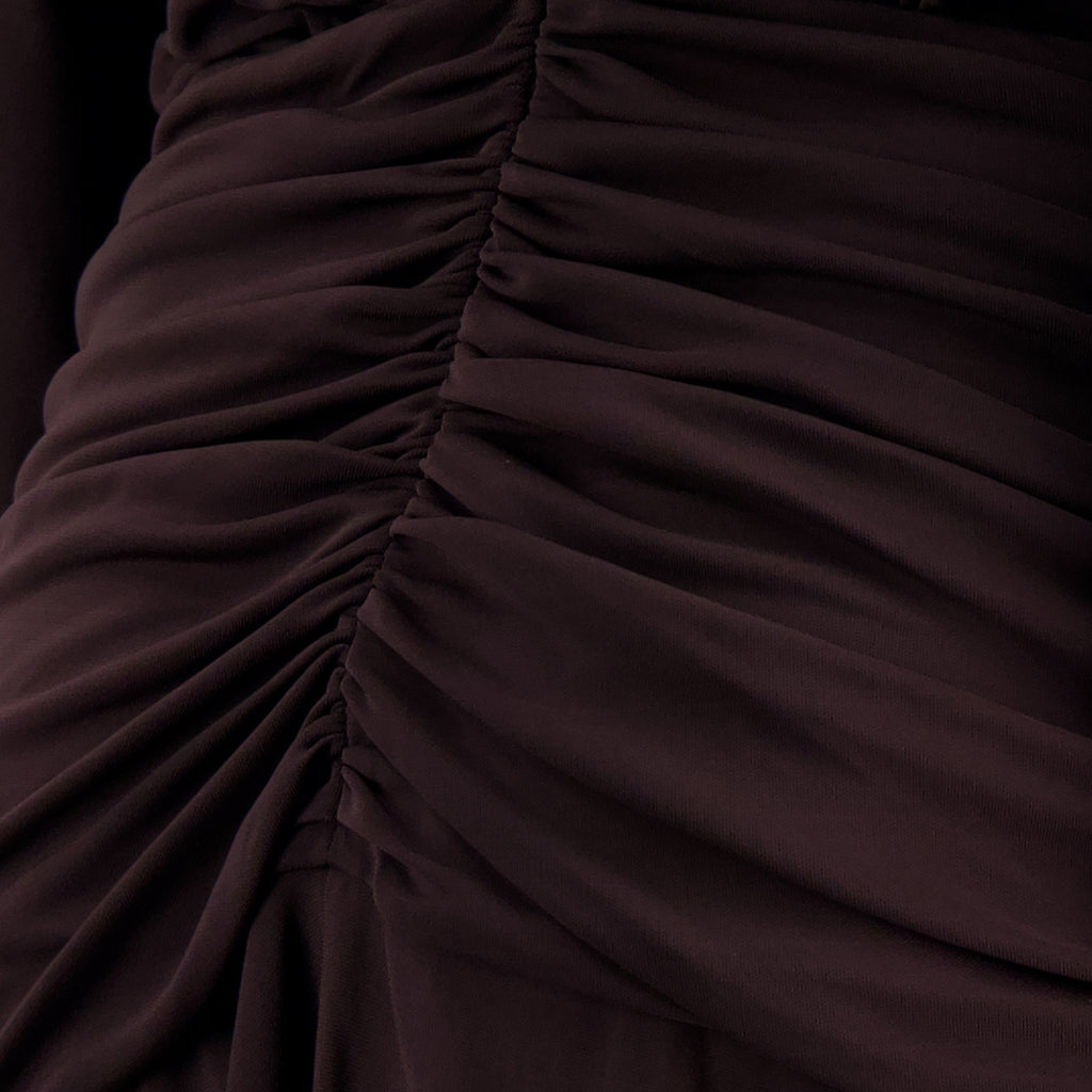 Image de l'article Robe courte drapée marron de la marque Christopher Esber pour Femme - Saison Printemps-Été 2026 - Vue détaillée_2