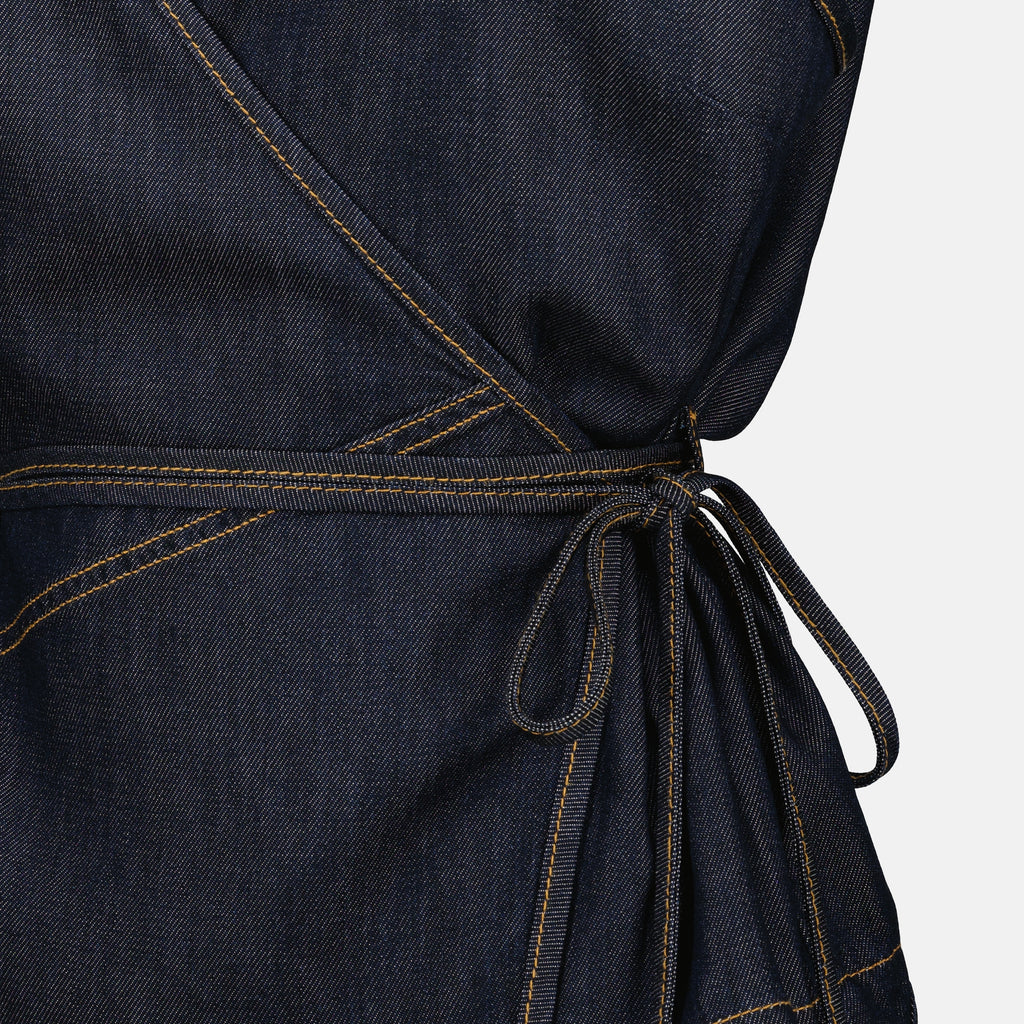 Tops Top portefeuille en denim Iro Bleu foncé Femme