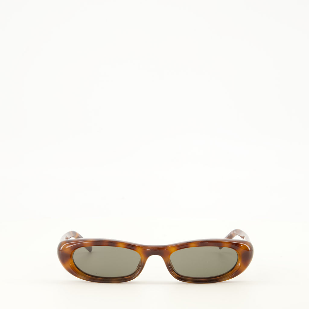 Lunettes SL 557 シェード プランプ ブラウン サングラス Saint Laurent Marron Unisexe