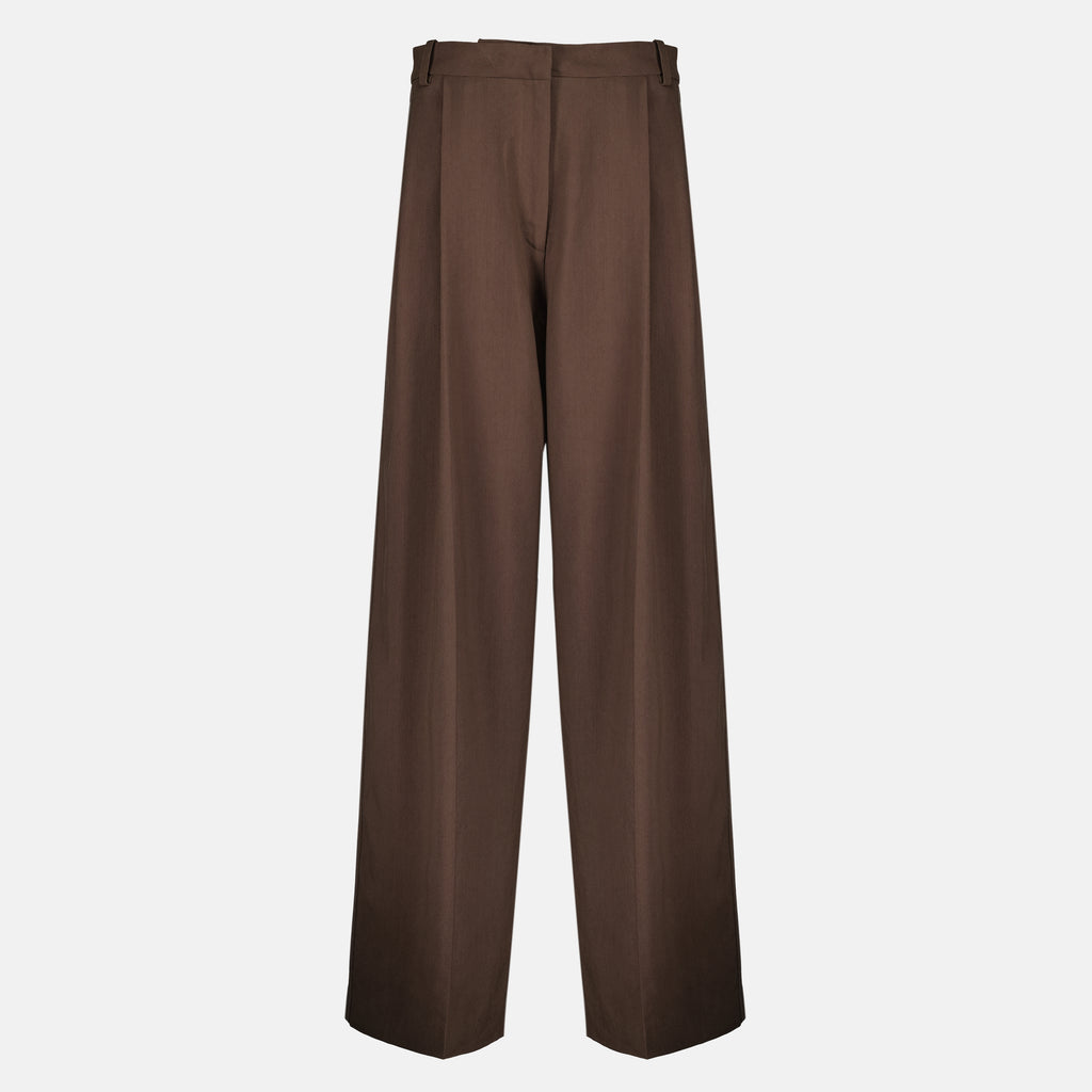 Pantalons Pantaloni Larghi in Cotone Marrone Iro Marron Femme