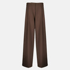 Pantalons Braune weite Baumwollhosen Iro Marron Femme