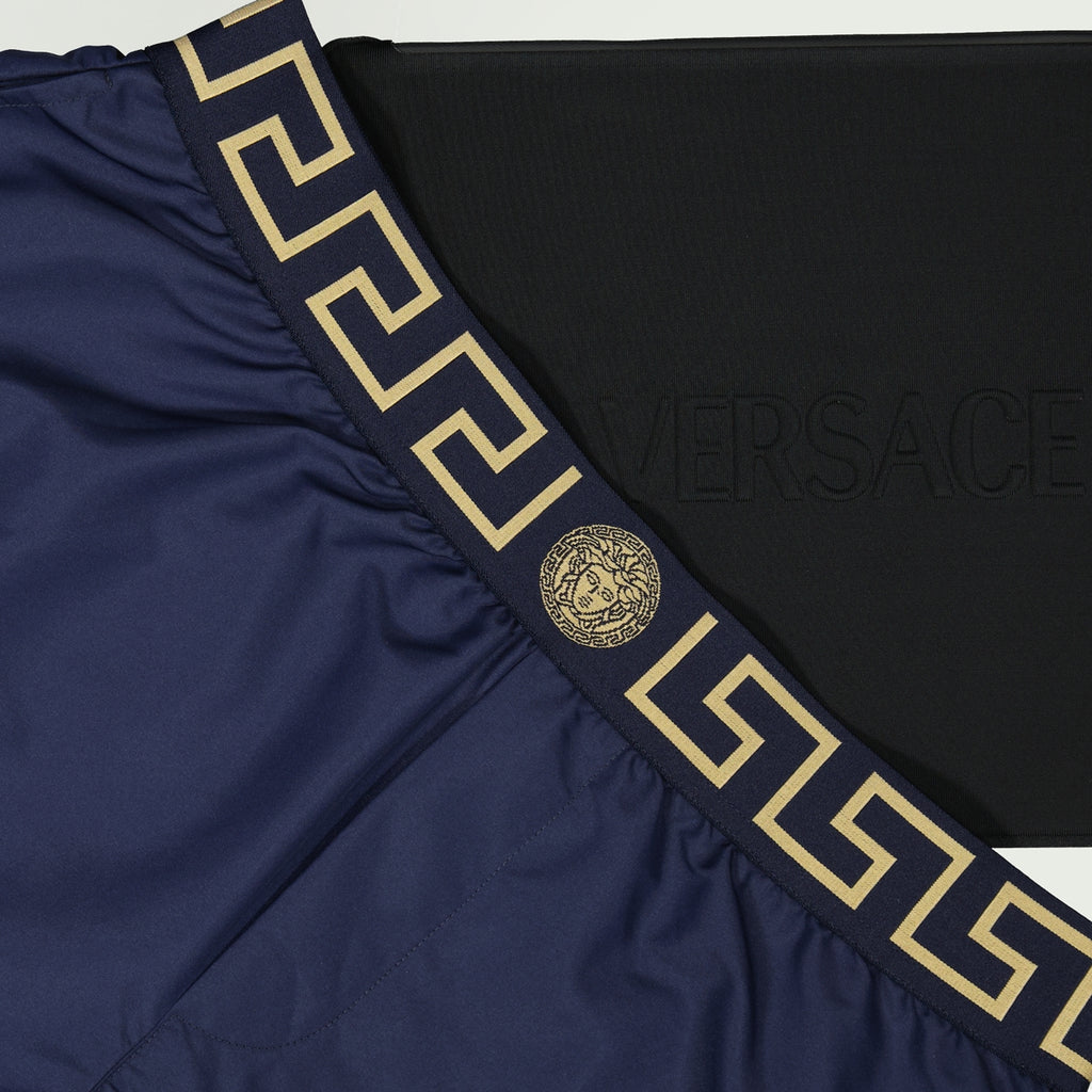 Beachwear Short de bain Greca Versace Bleu Homme