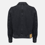 Vestes Schwarze Denim-Reißverschlussjacke Ami PARIS Noir Homme