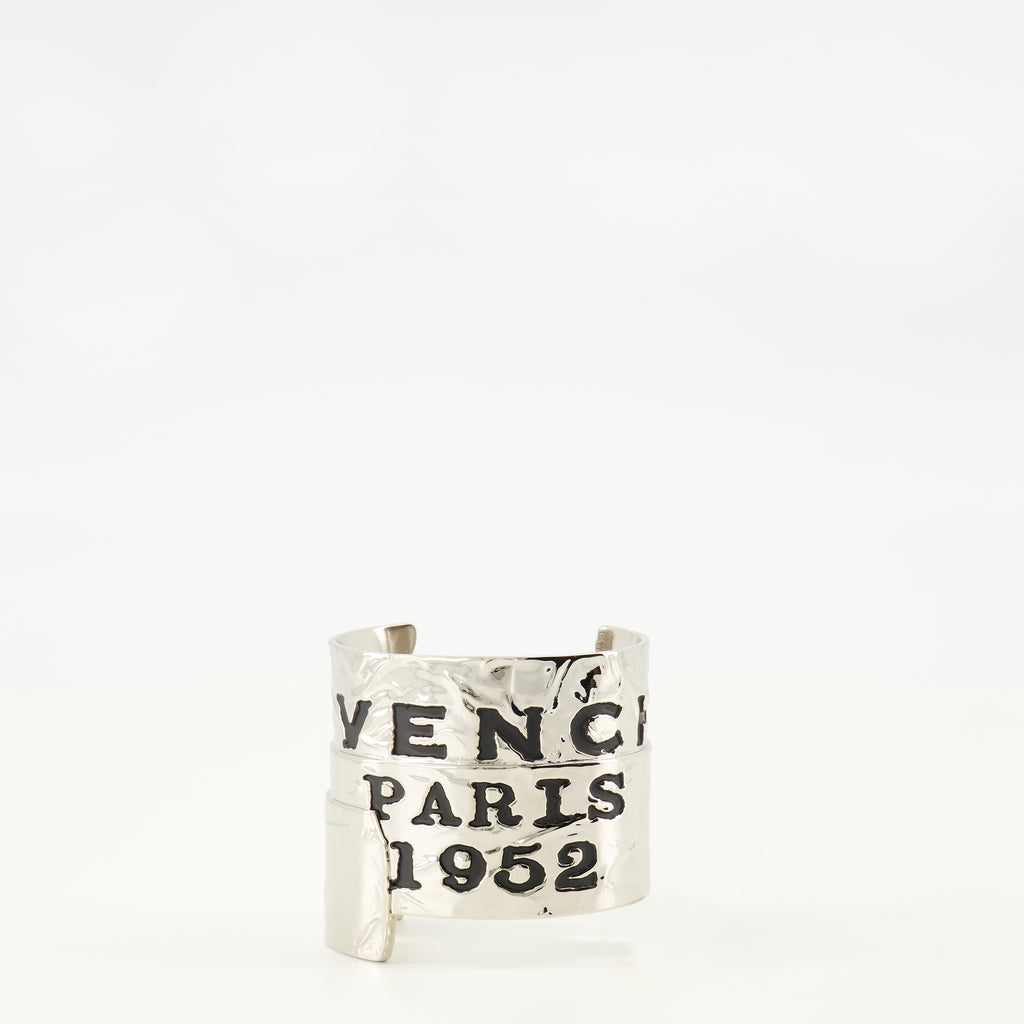 Image de l'article Manchette Givenchy Tape argenté de la marque Givenchy pour Femme - Saison Automne-Hiver 2025 - Vue de Face