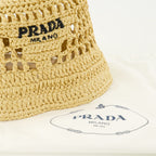 Imagen del sombrero bob de tela beige de la marca Prada para Mujer - Temporada Primavera-Verano 2026 - Vista Detallada 3