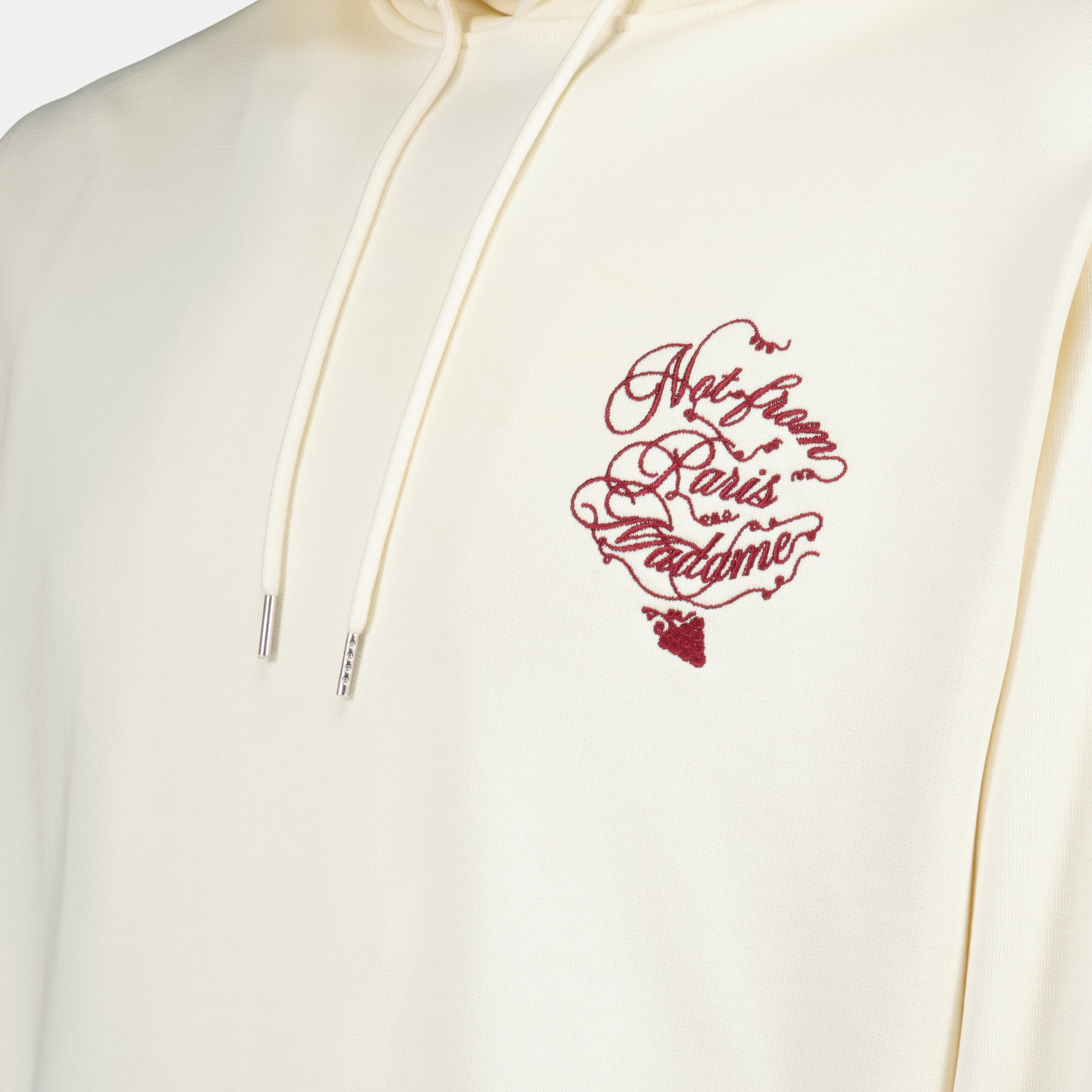 Sweatshirts Sweat à capuche slogan vignes Drole De Monsieur Blanc Homme