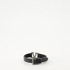 Bijoux Bracelet VLogo en cuir Valentino Garavani Noir Homme