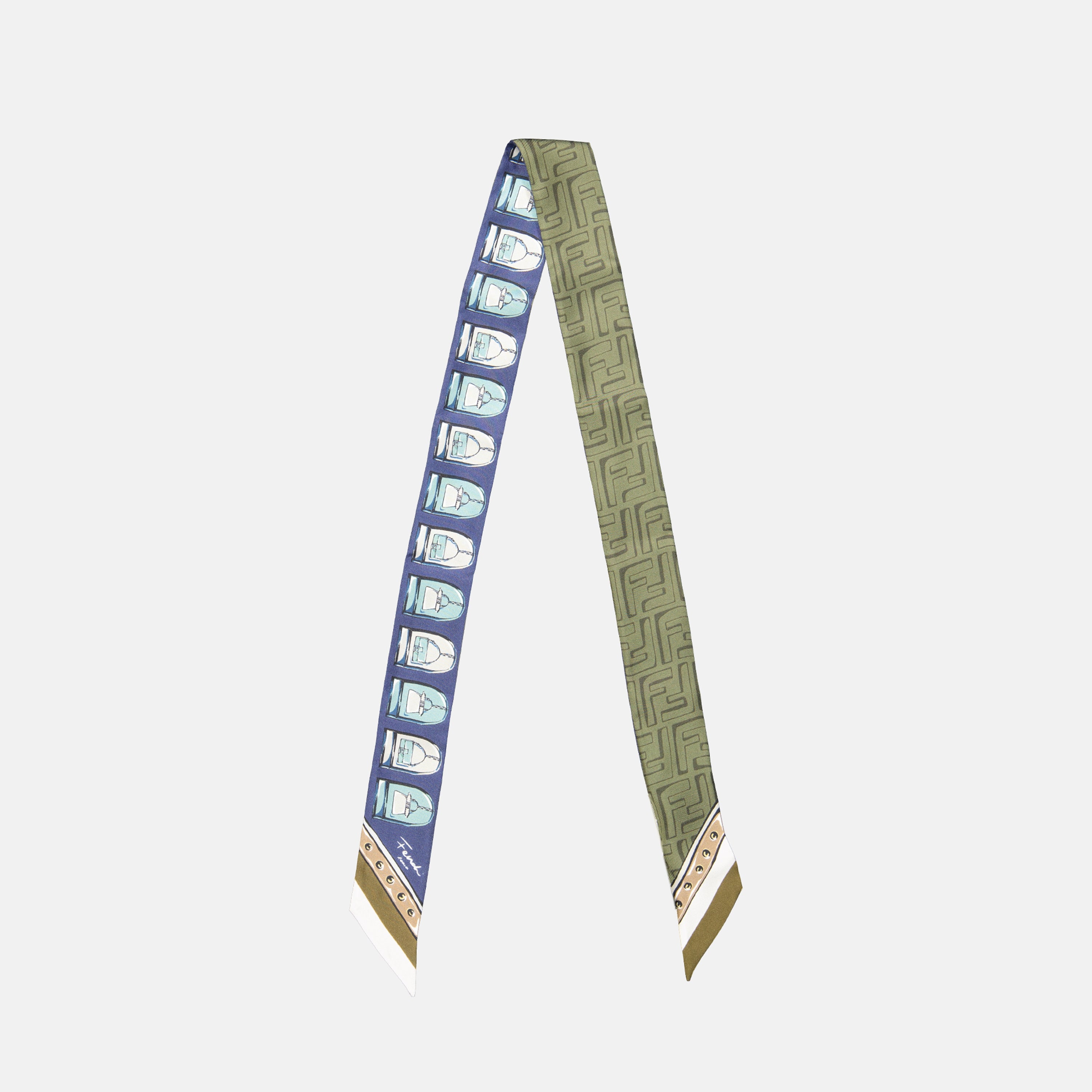 Écharpes, foulards et gants Bandeau en soie Fendi Vert Femme