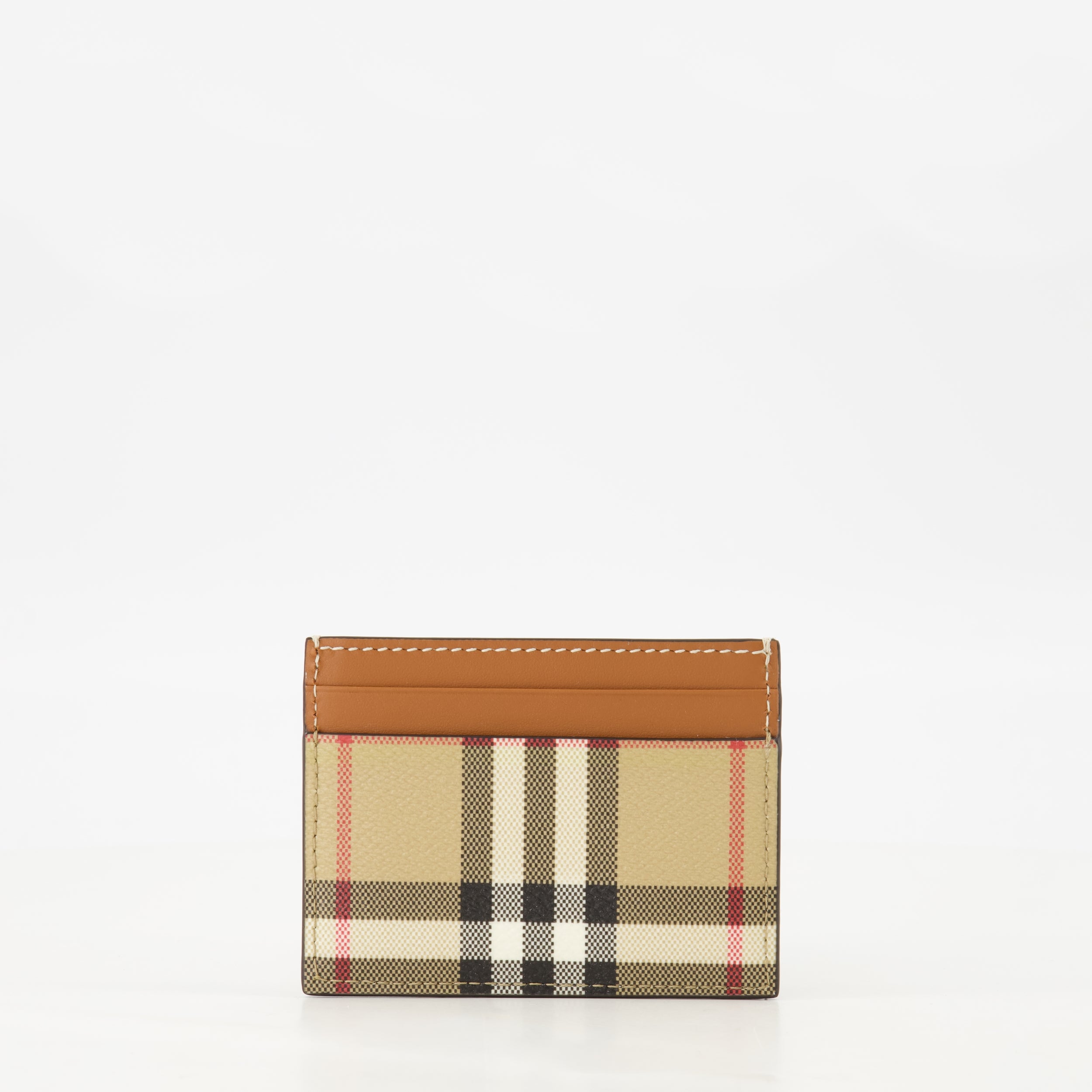 Small leather goods Sandon Check Card Holder Burberry Beige Femme