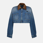 Jacken Kurze Jeansjacke Prada Blau Damen