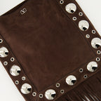 Sacs bandoulière Sac Nellcôte à franges Valentino Garavani Marron Femme