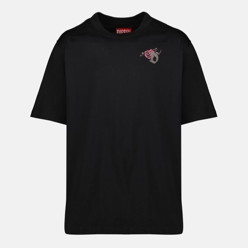 Immagine della T-shirt T-boggy nera del marchio Diesel per Uomo - Stagione Primavera-Estate 2026 - Vista Frontale