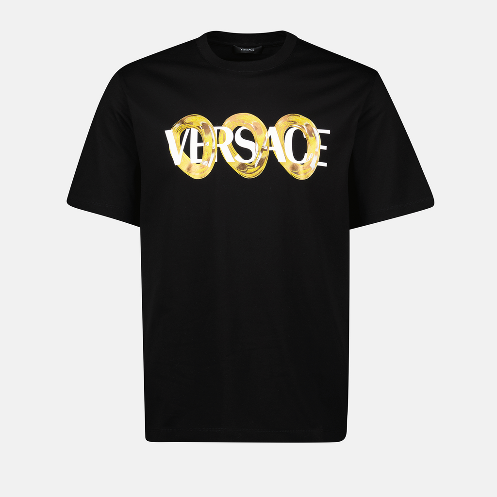 T-shirt T-shirt Maxi Chain Versace Nero Homme