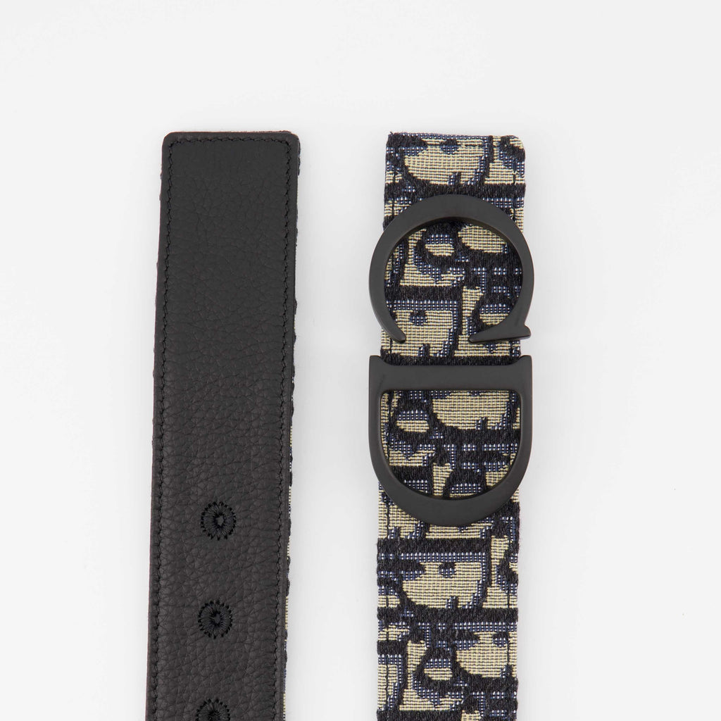 Cinture Ceinture Oblique réversible Dior Beige Homme