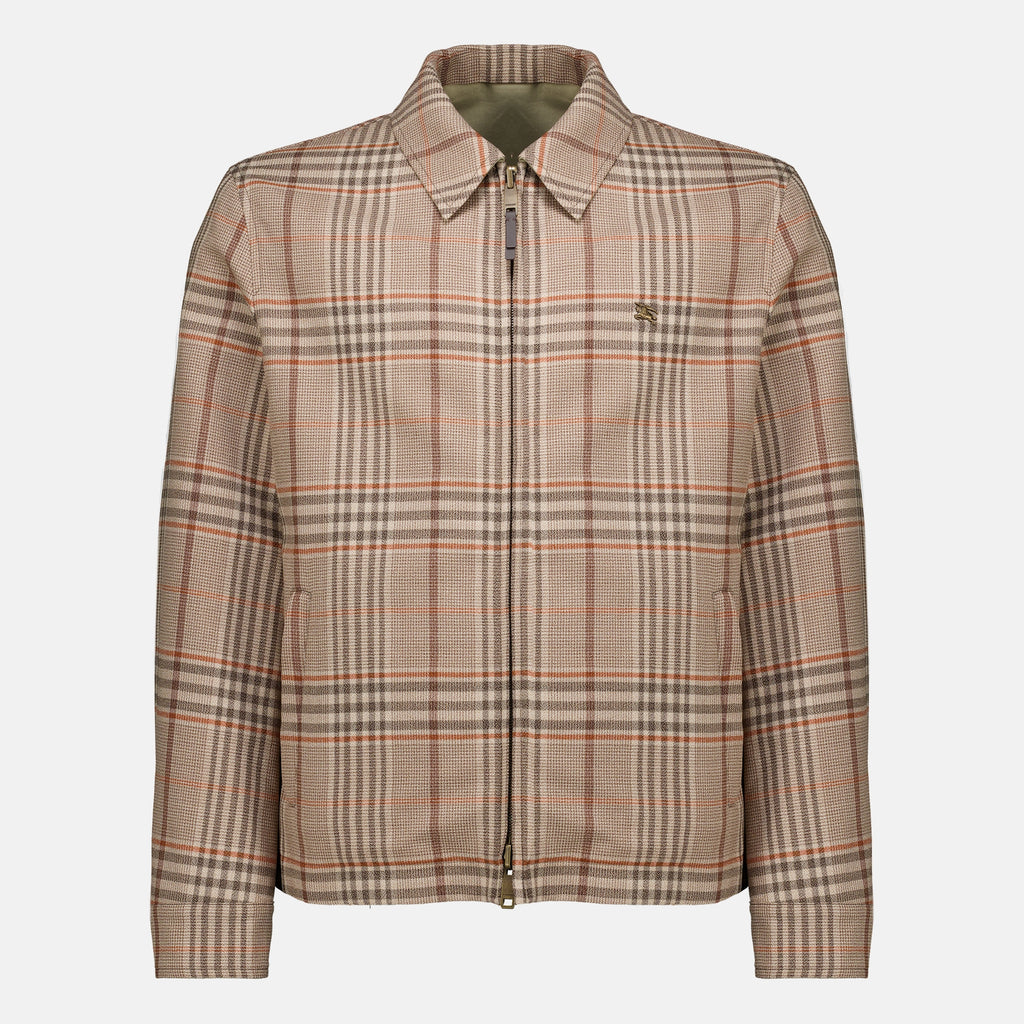 Vestes Casaco Harrington Reversível Burberry Beige Homme