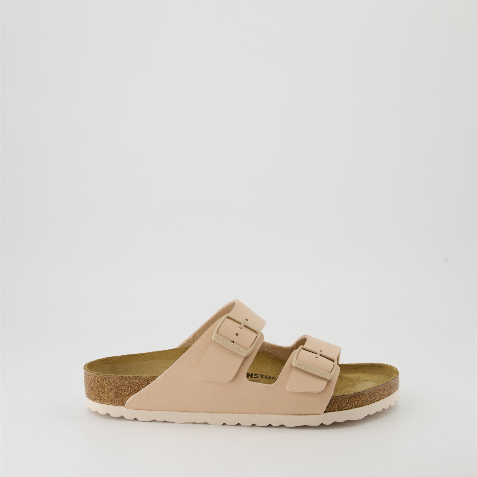 Chaussures ouvertes Claquettes Arizona Birko-Flor Birkenstock Beige Homme