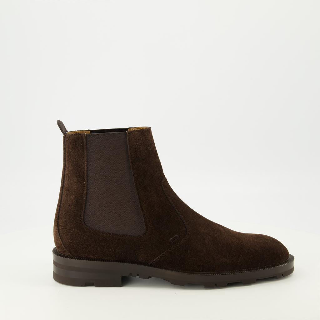Imagen de las botines Chelsea marrones de la marca Dior para Hombre - Temporada Primavera-Verano 2026 - Vista lateral derecha