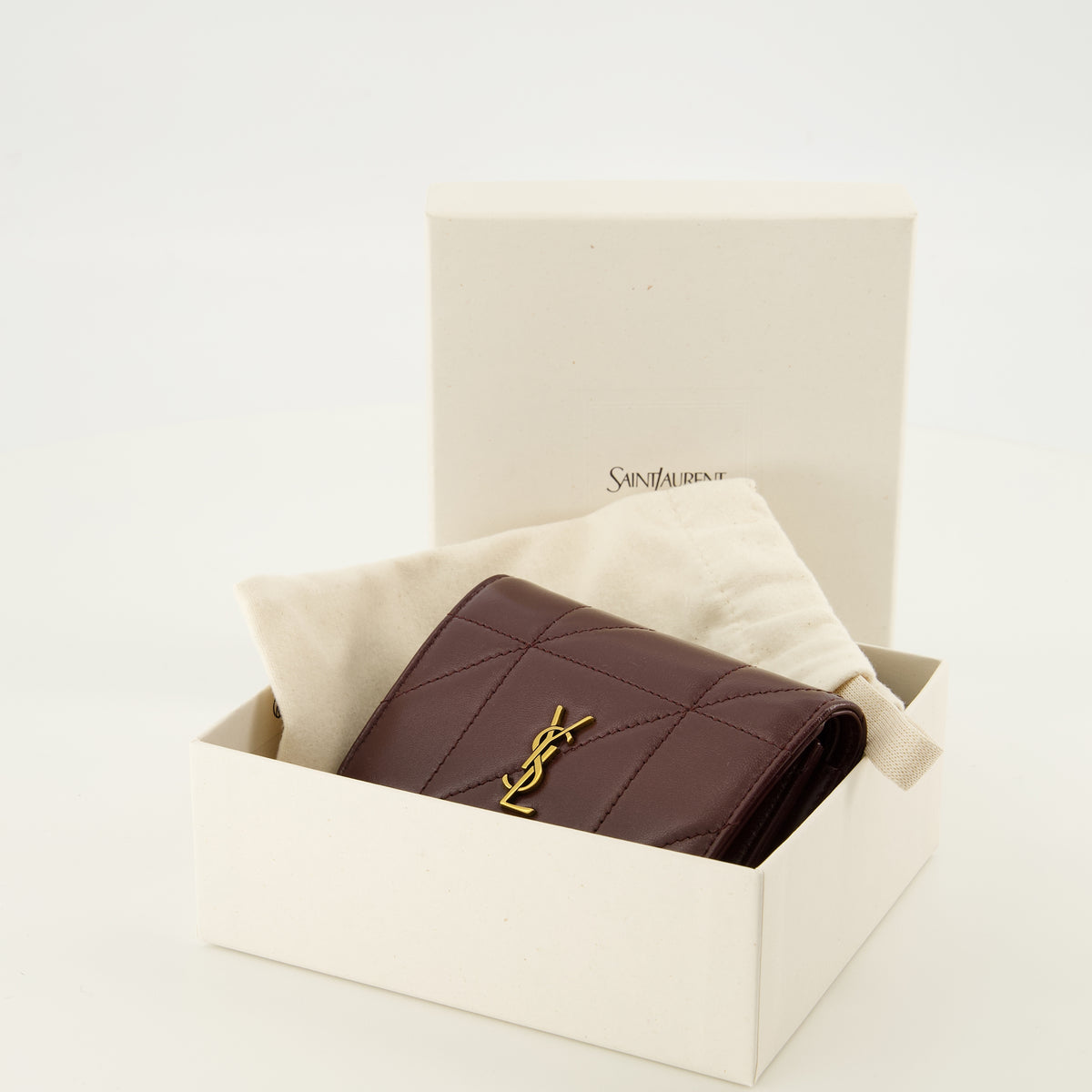 Petite maroquinerie Portefeuilles Jamie bordeaux Saint Laurent Bordeaux Femme