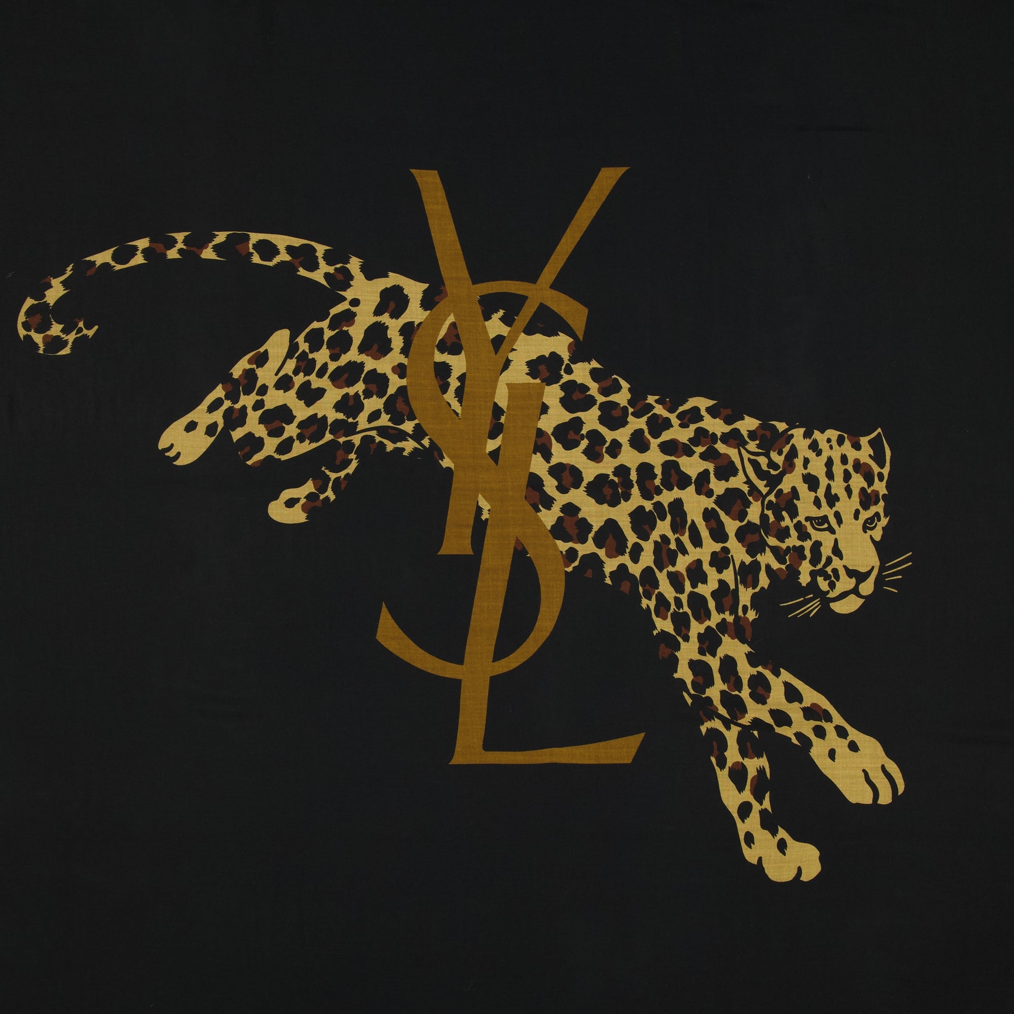 Image de l'article Carré Léopard de la marque Saint Laurent pour Unisex - Saison Automne-Hiver 2025 - Vue détaillée_2