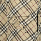 Shorts Pantalones Cortos a Cuadros Burberry Beige Homme