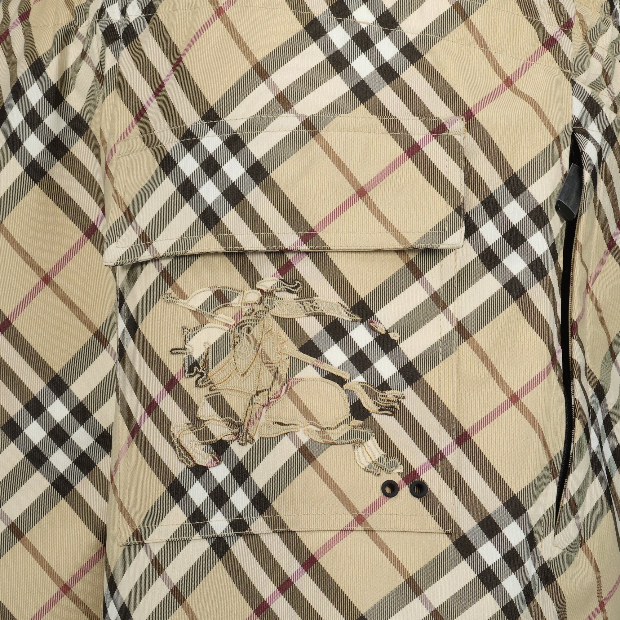 Shorts Pantalones Cortos a Cuadros Burberry Beige Homme