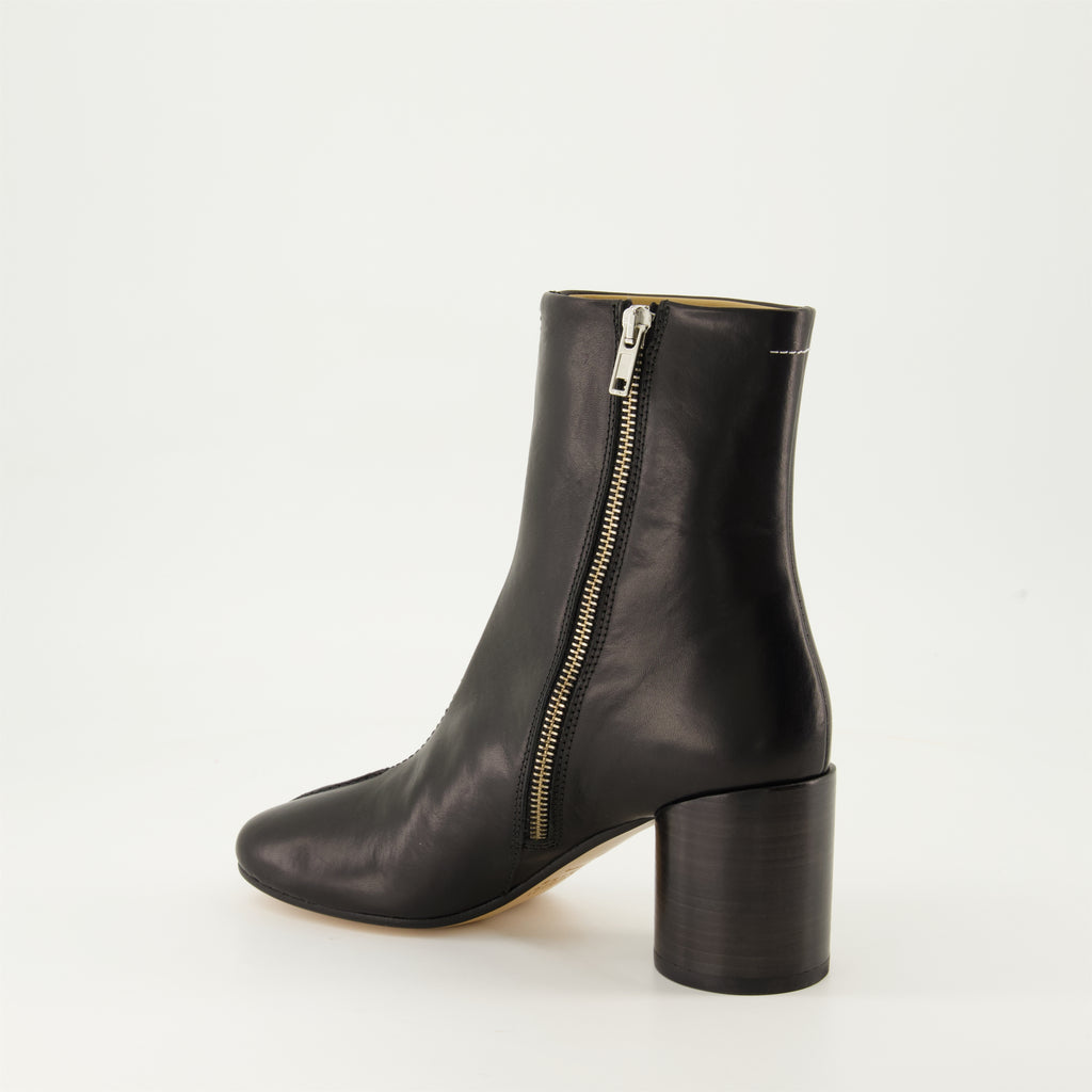 Ankle boots Stitch-Out Leather Ankle Boots Mm6 Black Femme