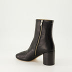 Ankle boots Stitch-Out Leather Ankle Boots Mm6 Black Femme