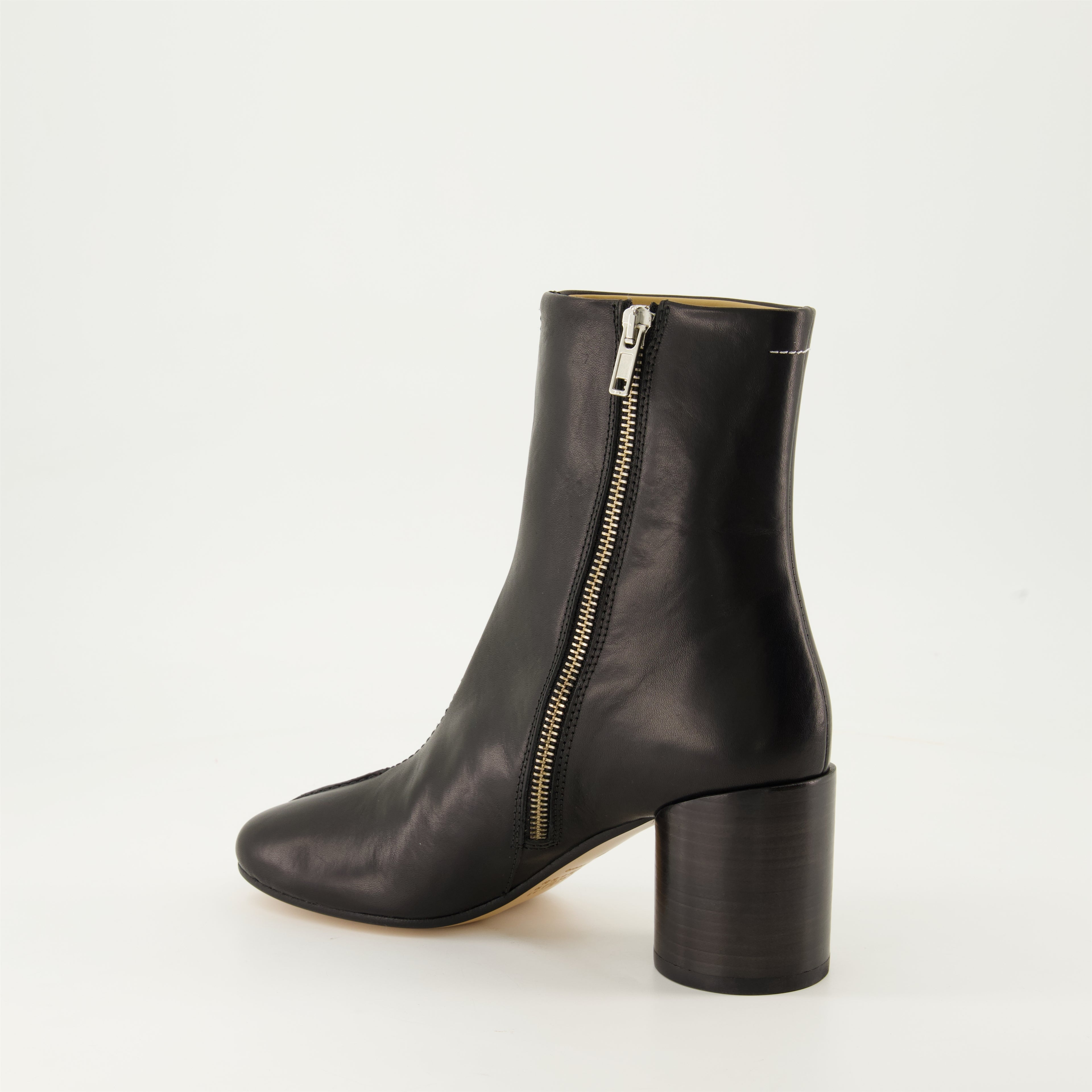 Ankle boots Stitch-Out Leather Ankle Boots Mm6 Black Femme
