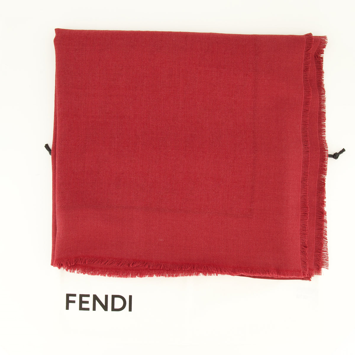 Écharpes, foulards et gants FF Signature Red Scarf Fendi Rouge Femme