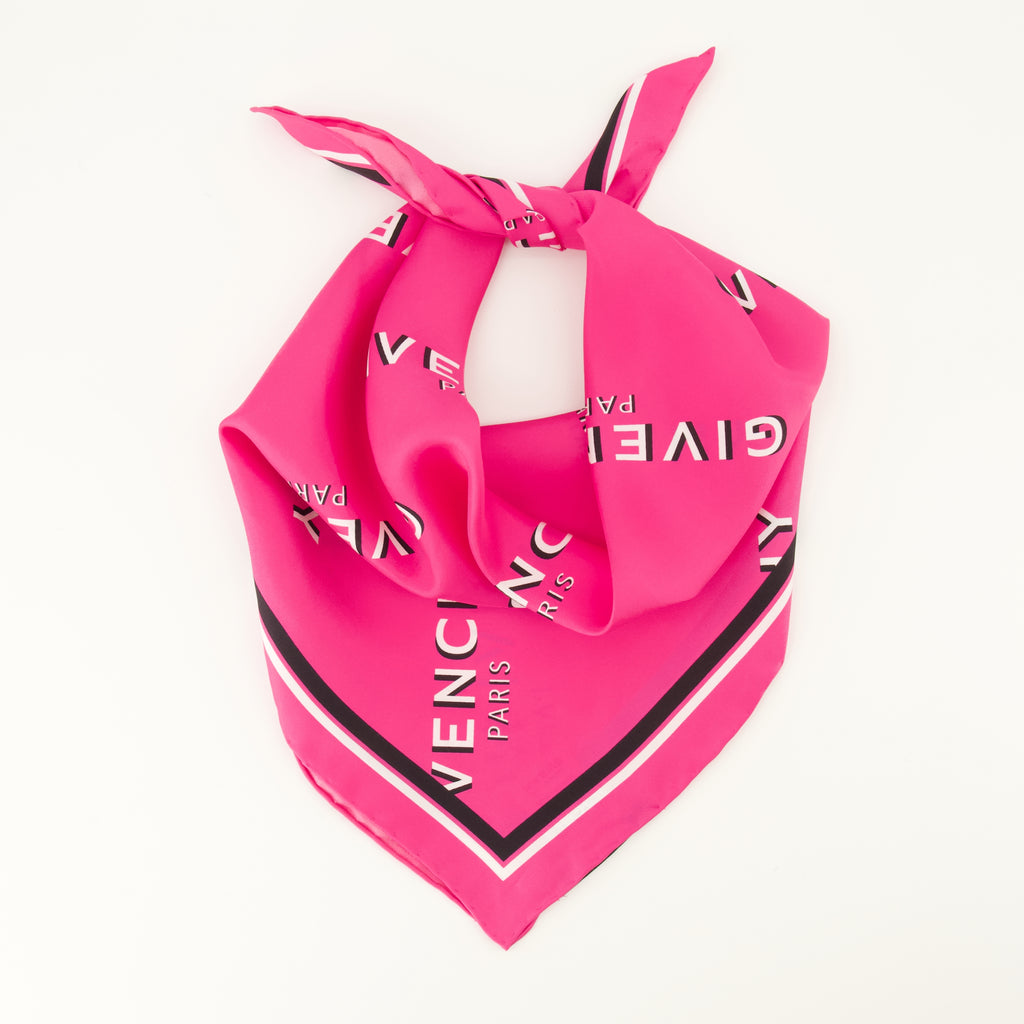 Écharpes, foulards et gants Petit carré en soie Shadow rose Givenchy Rose Femme