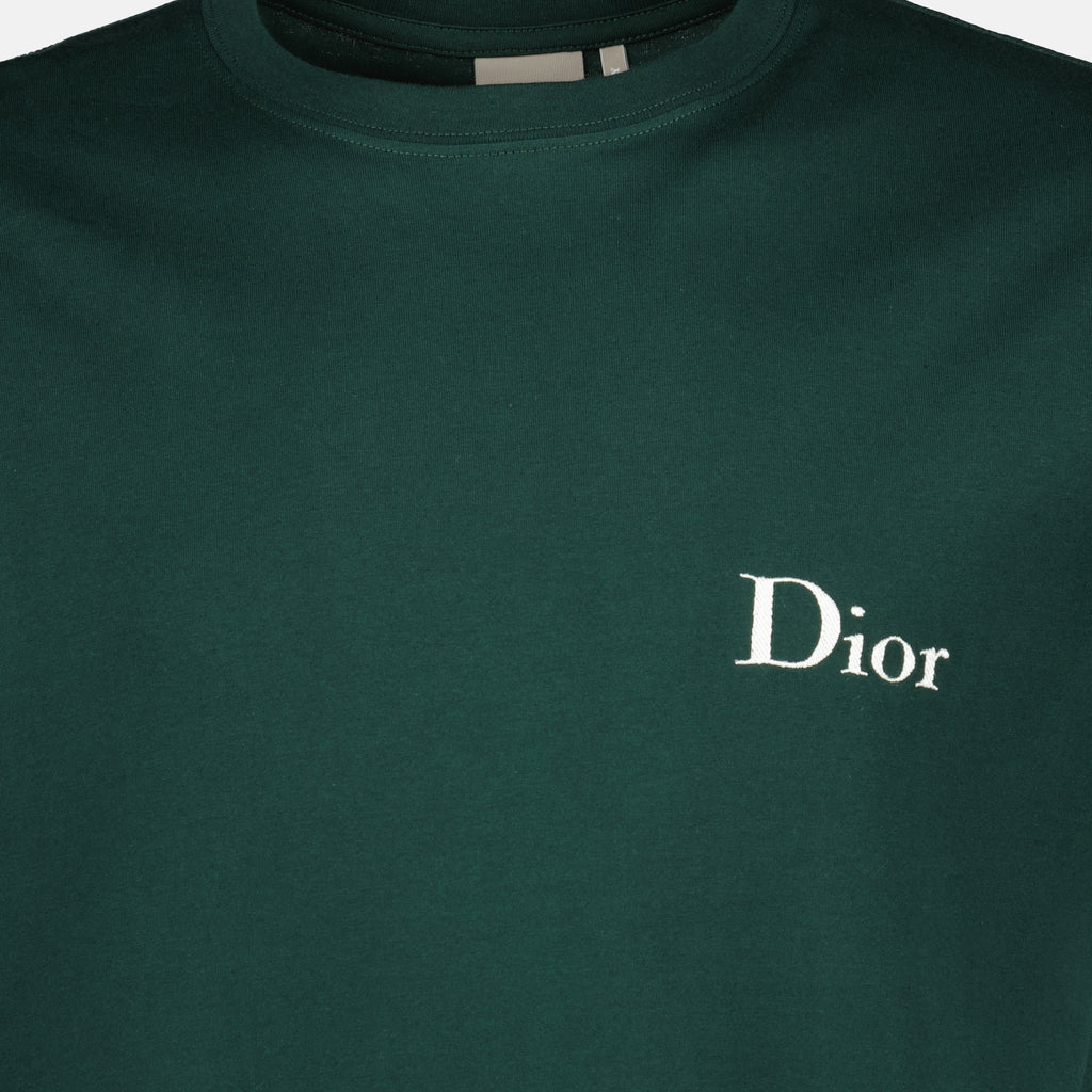 Imagen del artículo Camiseta de algodón verde bordada de la marca Dior para Hombre - Temporada Primavera-Verano 2026 - Vista Detallada_2