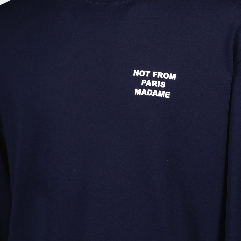 Imagen del artículo Camiseta de manga larga Slogan de la marca Drole De Monsieur para Hombre - Otoño-Invierno 2025 - Vista Detallada_1