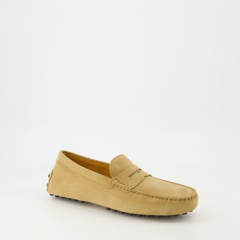 Mocassins Mocassins Gommino en cuir velours Tod's Beige Homme