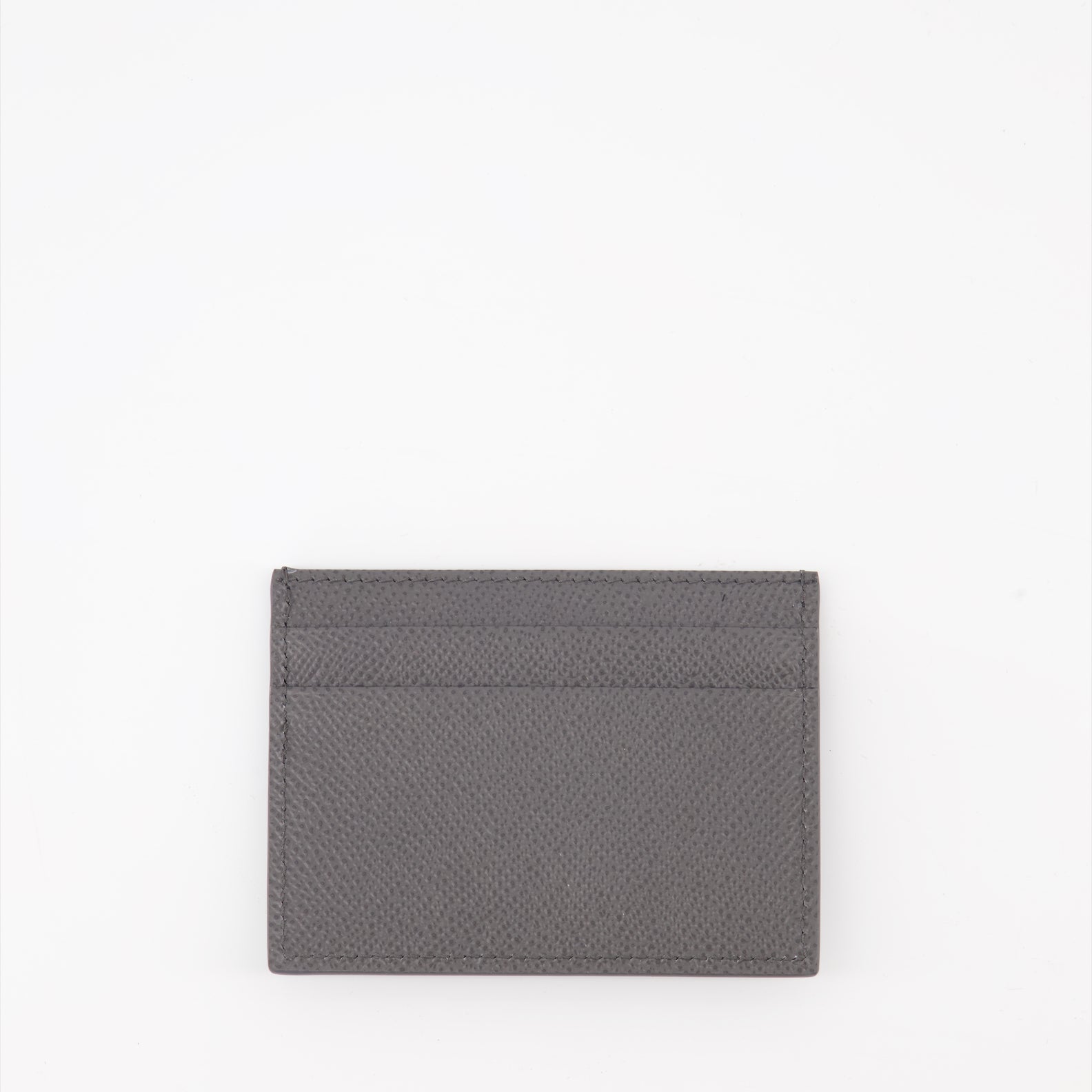 Small leather goods Logo plaque card holder Dolce & Gabbana Gray Man