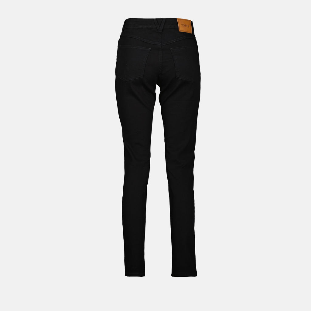 Pantalons Jeans slim noir Versace Noir Femme