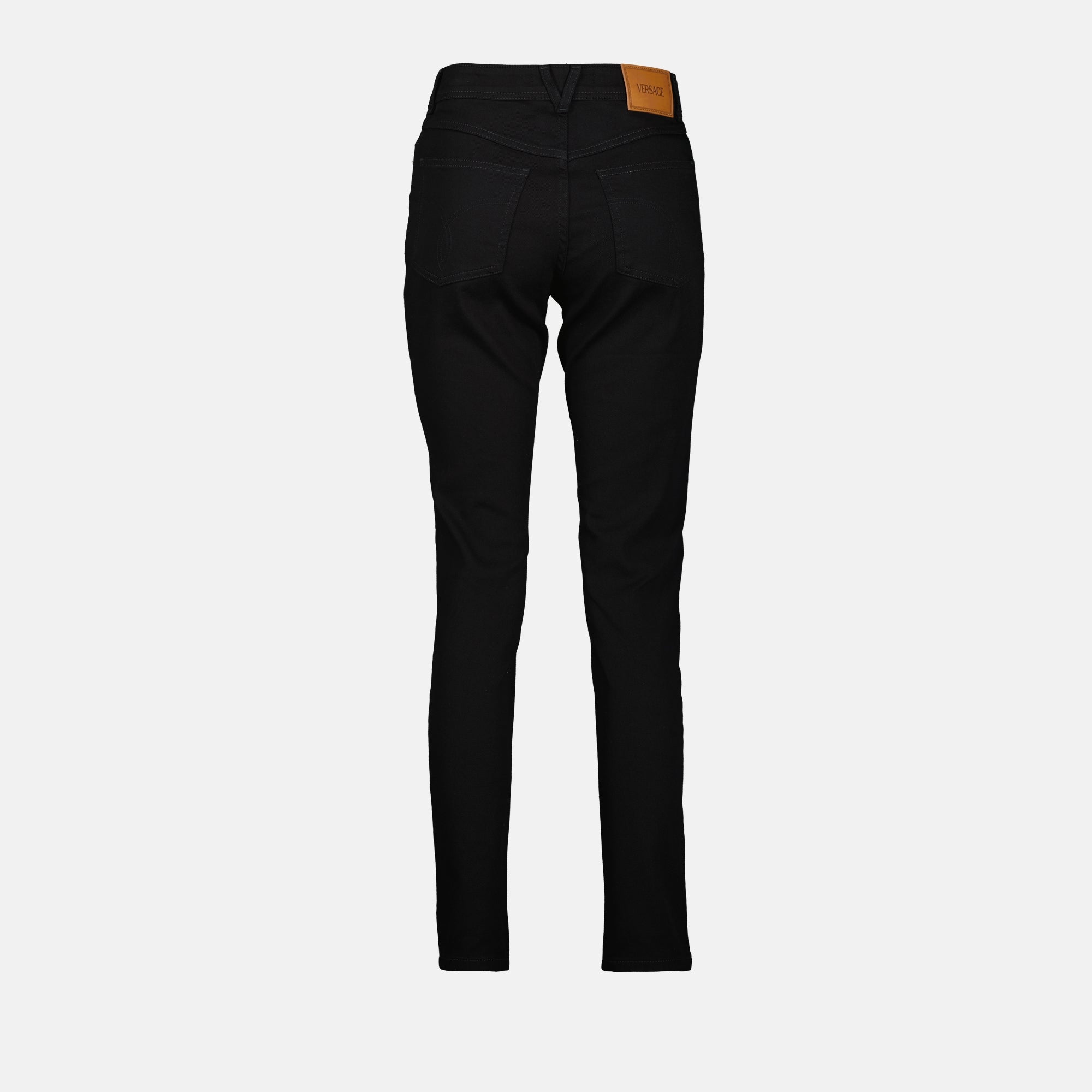 Pantalons Jeans slim noir Versace Noir Femme