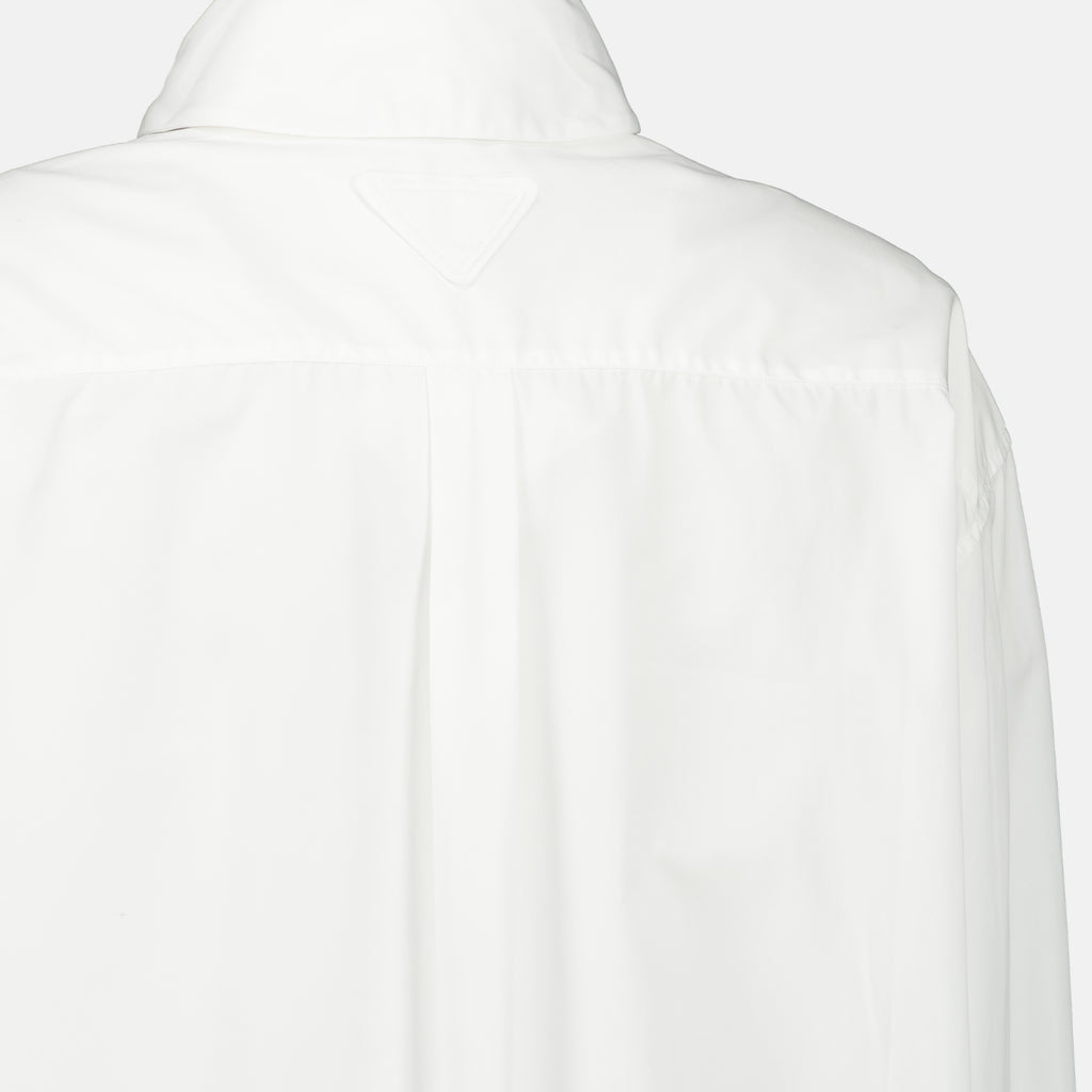 Chemises Weißes Popeline-Hemd Prada Blanc Femme
