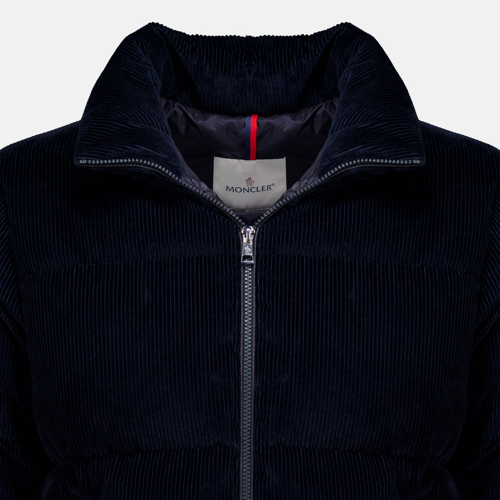 Manteaux Doudoune Esparron en velours côtelé Moncler Bleu foncé Homme